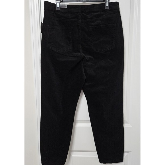 John Mark Velvet Skinny Jeans Women's 14W (34x27.5) Black Velour Straight NWT - Picture 8 of 9